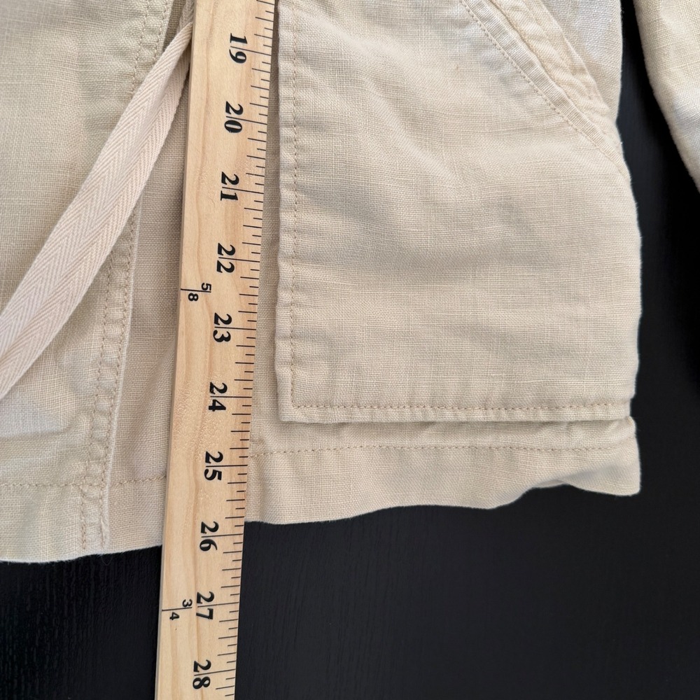 Sanctuary Linen Utility Jacket Beige‎ Double Breasted Belted XS - Picture 6 of 9